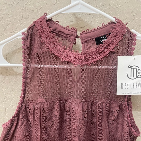 ✨NWT✨ Miss Chievous mauve lace dress - Picture 2 of 5